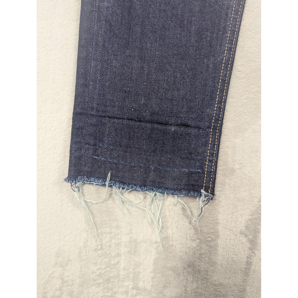 Rag & Bone Dre Jeans Womens 26 Blue Dark Wash Mid Rise Raw Hem USA Stretch - Picture 7 of 16